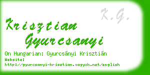 krisztian gyurcsanyi business card