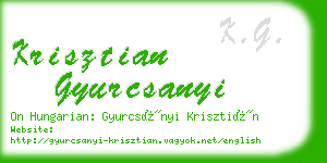 krisztian gyurcsanyi business card